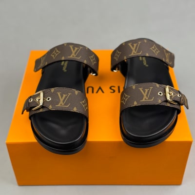 Louis Vuitton Bom Dia Flat Comfort Mules in Monogram canvas — 3