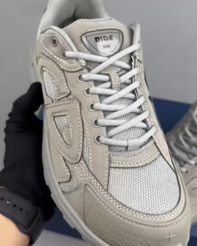 Dior B30 Sneaker in beige technical mesh and cotton — 5