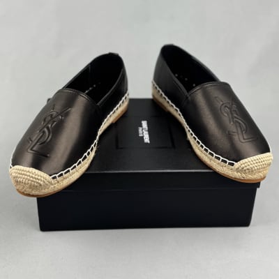 Saint Laurent black Nappa leather espadrilles — 4