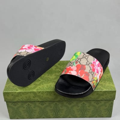 Gucci GG Blooms Supreme Floral Slide Sandals
