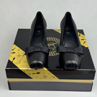 Christian Louboutin Mamaflirt model black leather pump shoes — 3