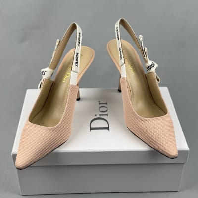 Dior J'Adior slingback pumps in a nude technical fabric — 4