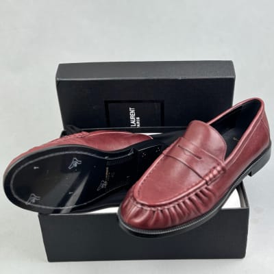 Saint Laurent burgundy leather "Le Loafer" loafers