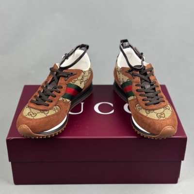 Gucci Re-Motion sneakers in beige and dark brown original GG canvas — 4