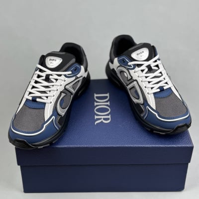 Dior B30 sneakers in blue technical mesh and fabric — 4