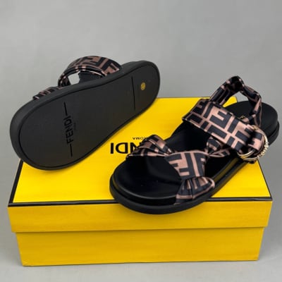 Fendi Feel FF satin sandals