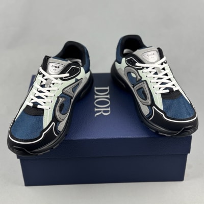 Dior B30 sneakers in blue, grey, and white — 4