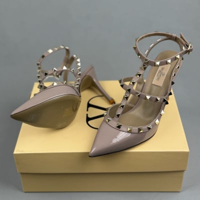 Valentino Garavani Rockstud ankle strap pumps
