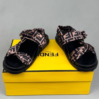 Fendi Feel FF satin sandals — 4