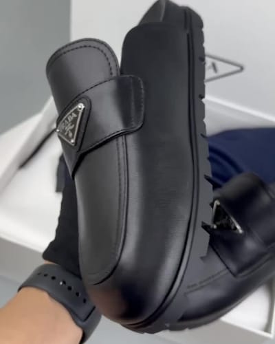 Prada loafers with a classic triangle logo — 5