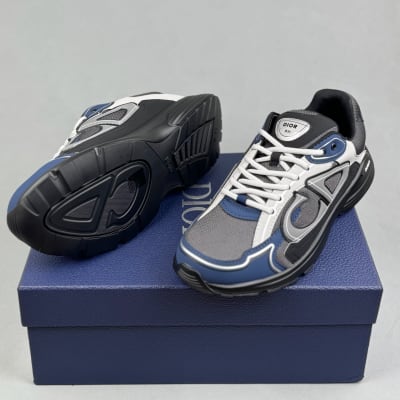 Dior B30 sneakers in blue technical mesh and fabric