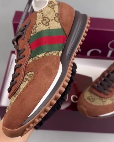 Gucci Re-Motion sneakers in beige and dark brown original GG canvas — 5