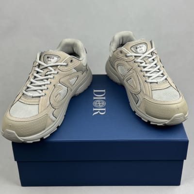 Dior B30 Sneaker in beige technical mesh and cotton — 4