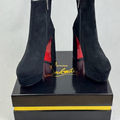 Christian Louboutin Loo 130mm black suede platform ankle boots — 4