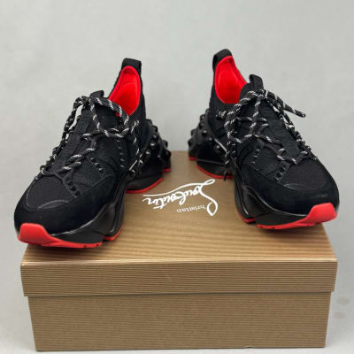 Christian Louboutin Trailnrun running sneakers in black suede, leather, and fabric — 4