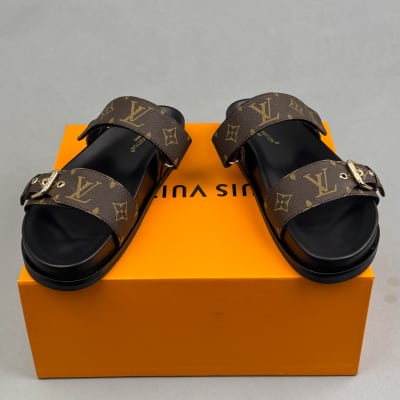 Louis Vuitton Bom Dia Flat Comfort Mules in Monogram canvas — 4