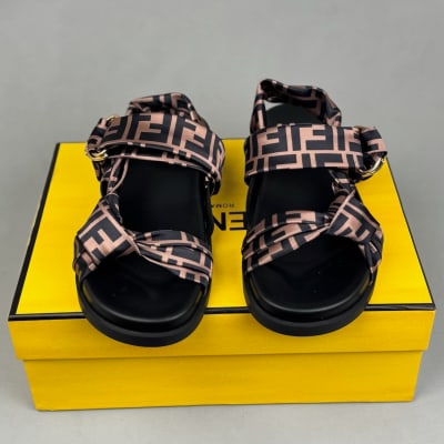 Fendi Feel FF satin sandals — 3