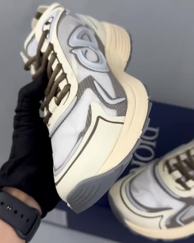Dior B30 Countdown Tech sneakers in beige and brown — 5