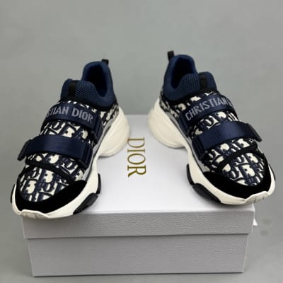 Dior D-Wander sneakers in Deep Blue Dior Oblique Technical Fabric — 4