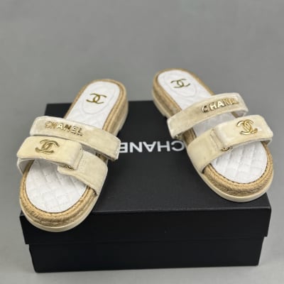 Chanel CC Logo Espadrille Sandals — 4