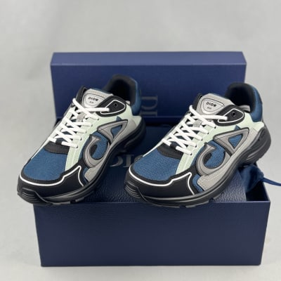 Dior B30 sneakers in blue, grey, and white