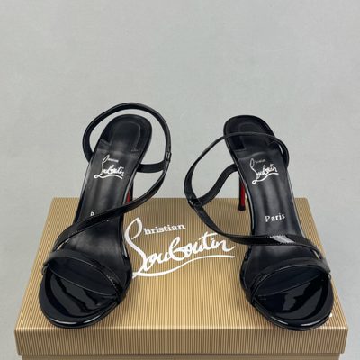 Christian Louboutin Rosa Z black patent leather sandals — 4