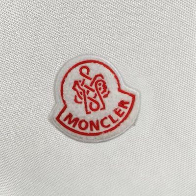 Moncler white piqué cotton polo shirt — 4