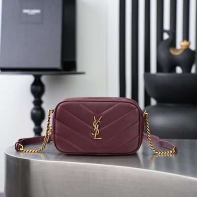 Saint Laurent Loulou chevron-quilted leather camera bag — 4