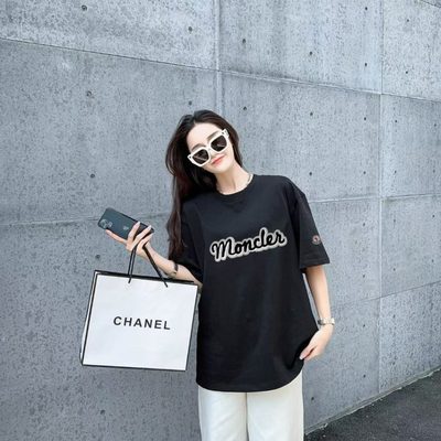 Moncler logo-embroidered cotton T-shirt — 9