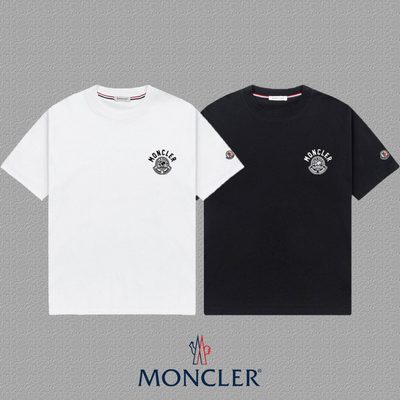Moncler logo-print white cotton t-shirt — 3