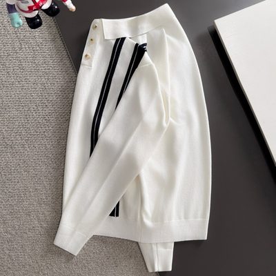 long-sleeve knitted polo sweater — 7