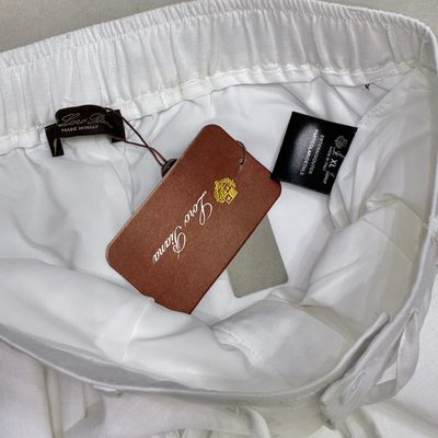 Loro Piana men's white linen shirt and trousers sets — 9