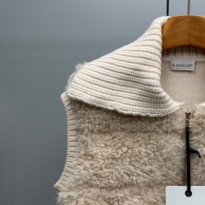 Moncler Wool & Cashmere Blend Down Gilet — 3
