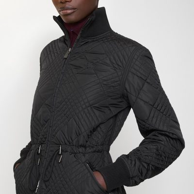 Burberry Micro Check-stitch Nylon Wakerley Jacket — 9