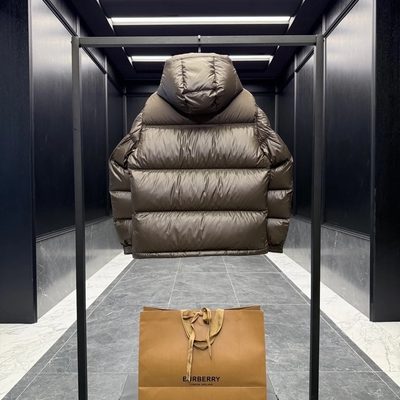 Burberry shiny shell hooded puffer jackets — 9
