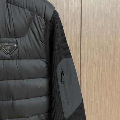 Prada hybrid knit and down puffer jacket — 4