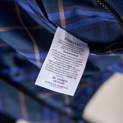 Burberry blue check-pattern jacke — 11