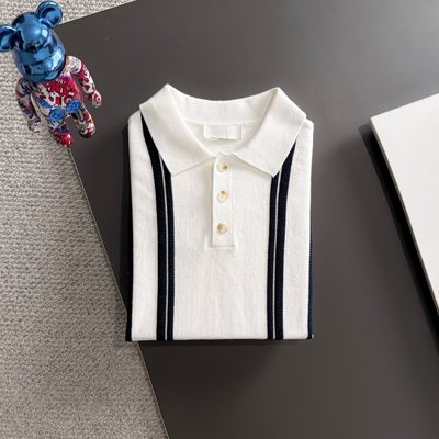 Burberry long-sleeve knitted polo sweater — 8
