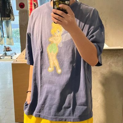 SAINT Mxxxxxx x Disney Tinker Bell Navy short-sleeved t-shirt — 3