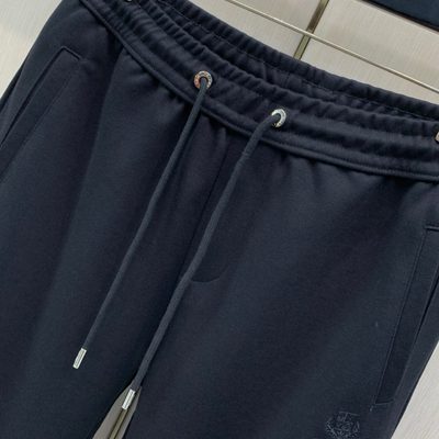 Loro Piana black zip-through overshirt and matching drawstring trousers set — 3