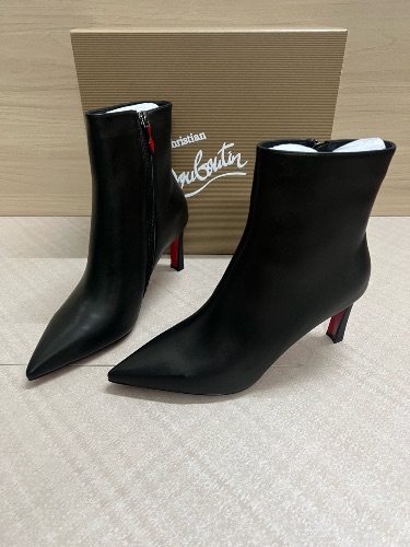 Christian Louboutin Condora 85 black leather pointed-toe ankle boots — 3