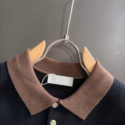loro piana long-sleeve ribbed knit polo shirt — 3