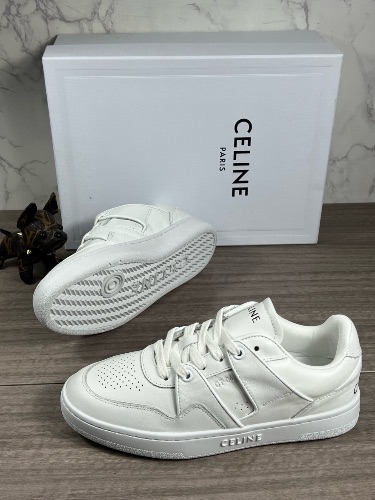 Celine CT-04 Low Top Sneakers in optic white calfskin