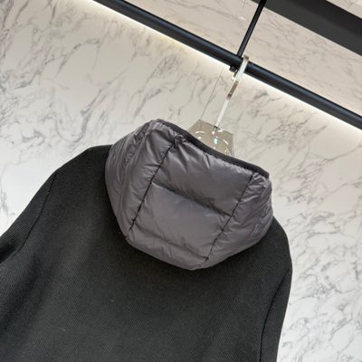 Moncler Padded Waffle-Knit Hoodie — 9