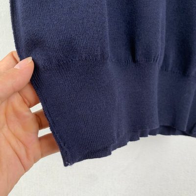 Burberry navy cashmere polo shirt — 8