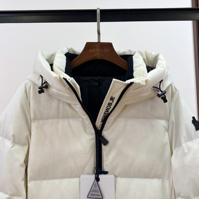 Moncler longline belted hooded puffer coat — 3