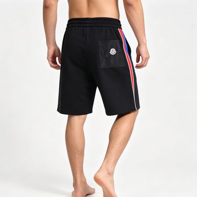 Moncler stripe-trimmed stretch-cotton shor — 5