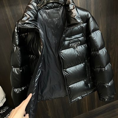 Prada shiny nylon puffer jacket — 3