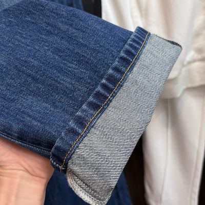 Gucci blue denim trucker jacket and matching relaxed-fit blue jeans — 11