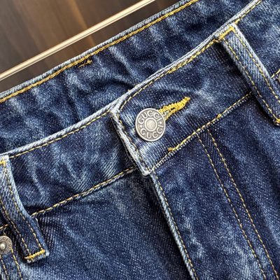 Gucci blue denim trucker jacket and matching relaxed-fit blue jeans — 10